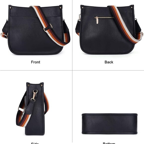 Crossbody Bag Women Vegan Leather Hobo Handbag Trendy Crossbody Shoulder Bag Pur - Picture 3 of 9